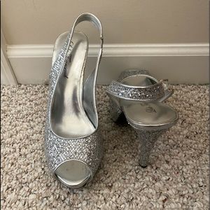 silver heels...